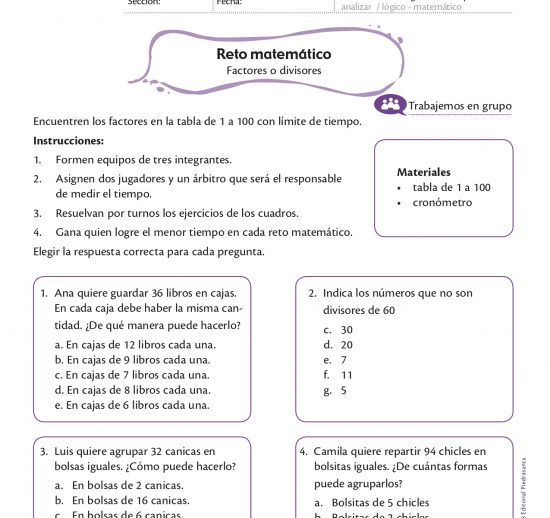 Reto matemático