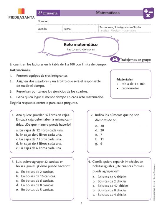 Reto matemático