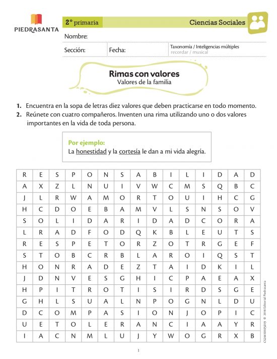 Rimas con valores