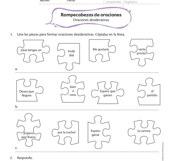 Rompecabezas de oraciones