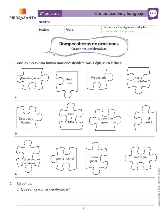 Rompecabezas de oraciones