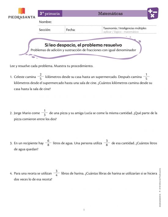Si leo despacio, el problema resuelvo