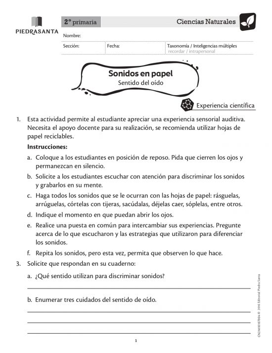 Sonidos en papel