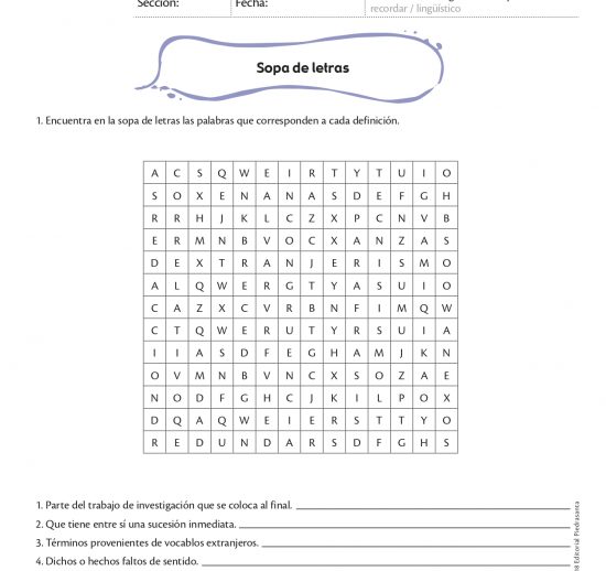 Sopa de letras