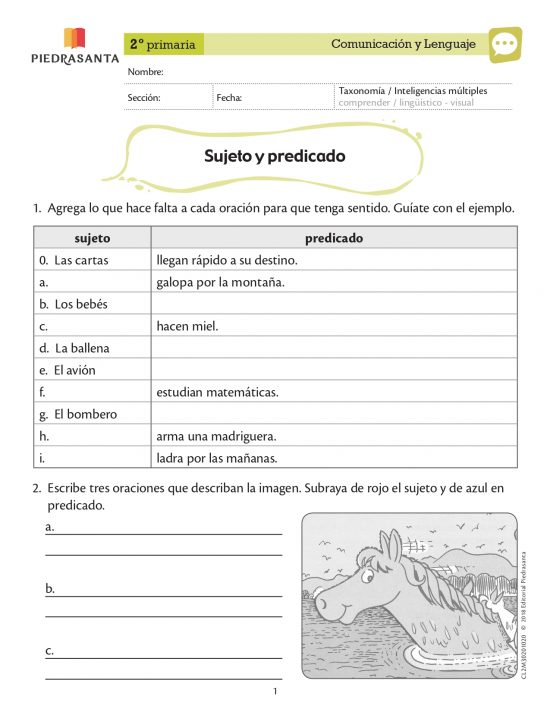 Sujeto y predicado