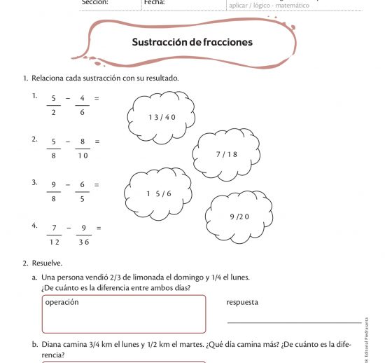 Sustracción con decimales