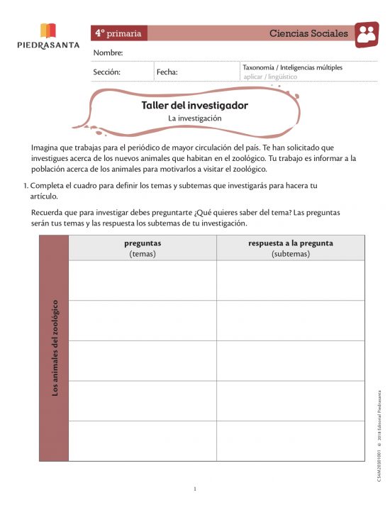 Taller del investigador