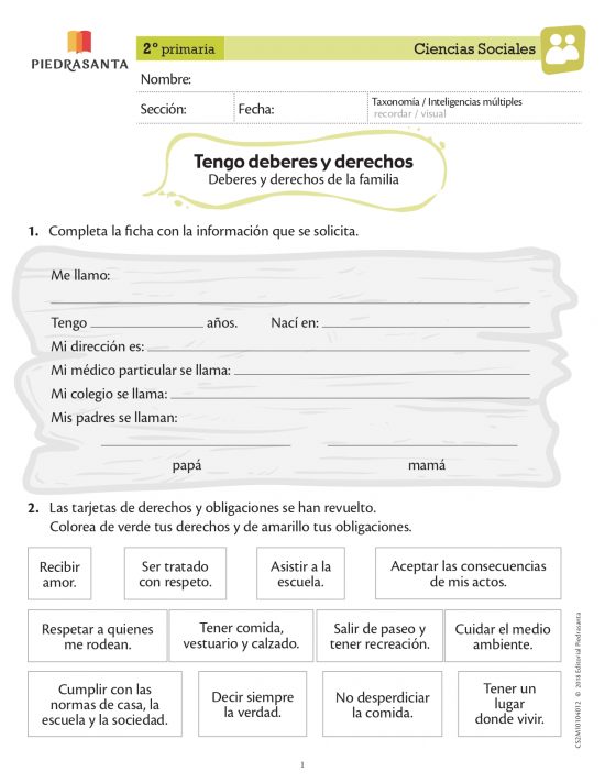 Tengo deberes y derechos