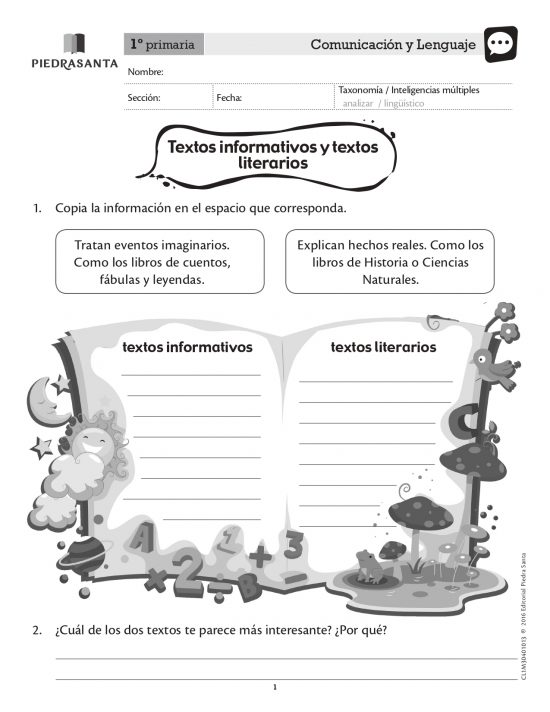 Textos informativos y textos literarios