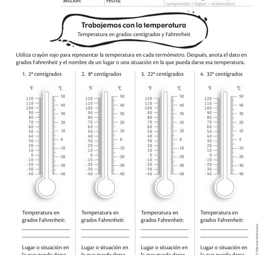Trabajemos con la temperatura