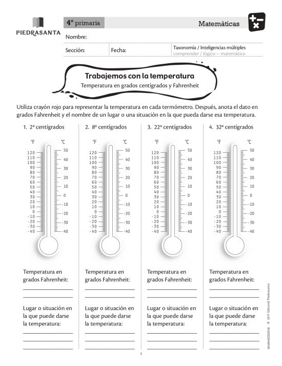 Trabajemos con la temperatura