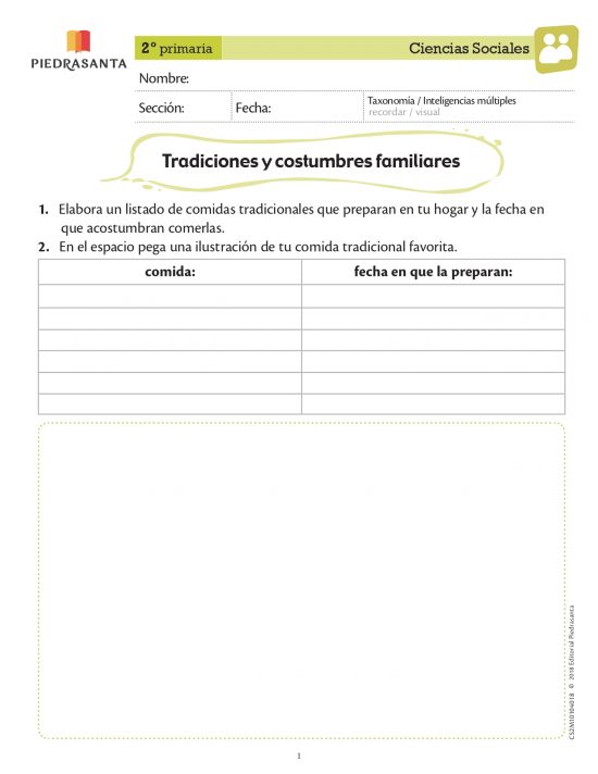 Tradiciones y costumbres familiares