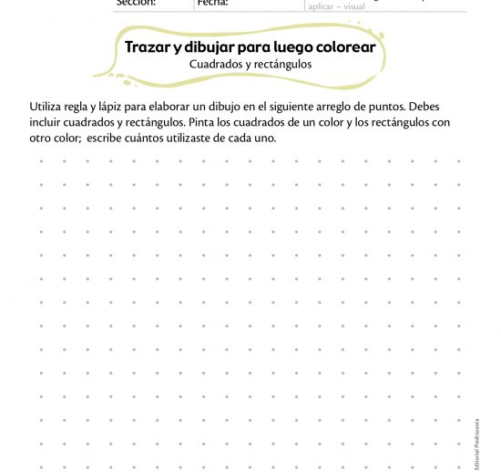 Trazar y dibujar para luego colorear