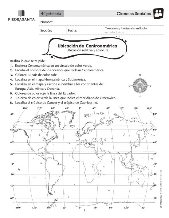 Ubicación de Centroamérica