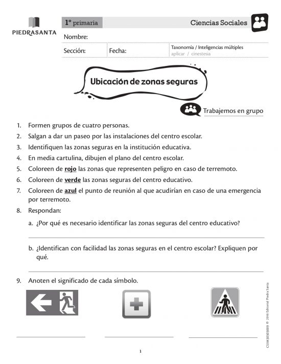 Ubicación de zonas seguras