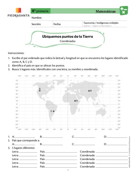 Ubiquemos puntos de la tierra