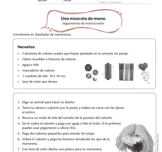 Una mascota de mano