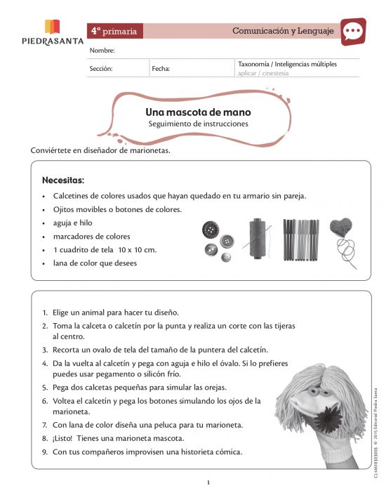 Una mascota de mano