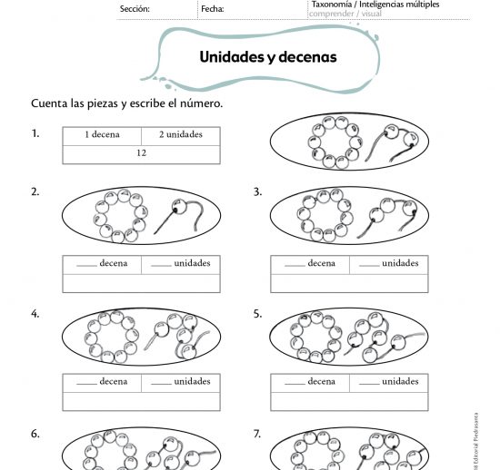Unidades y decenas