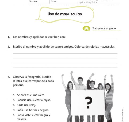 Uso de mayúsculas