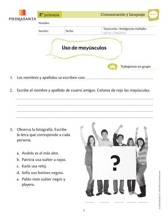 Uso de mayúsculas