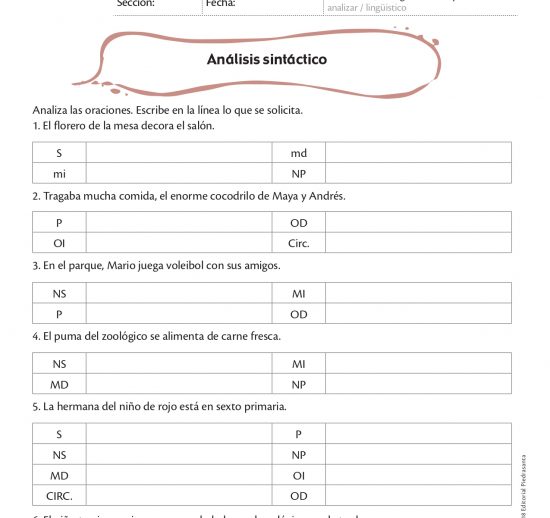Análisis sintáctico