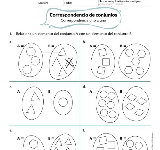 correspondencia de conjuntos
