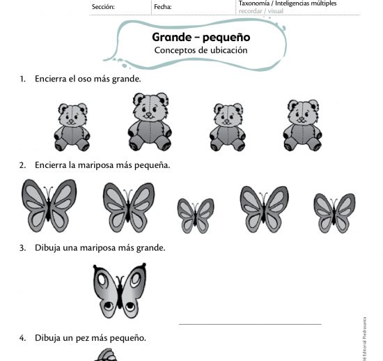 grande - pequeño
