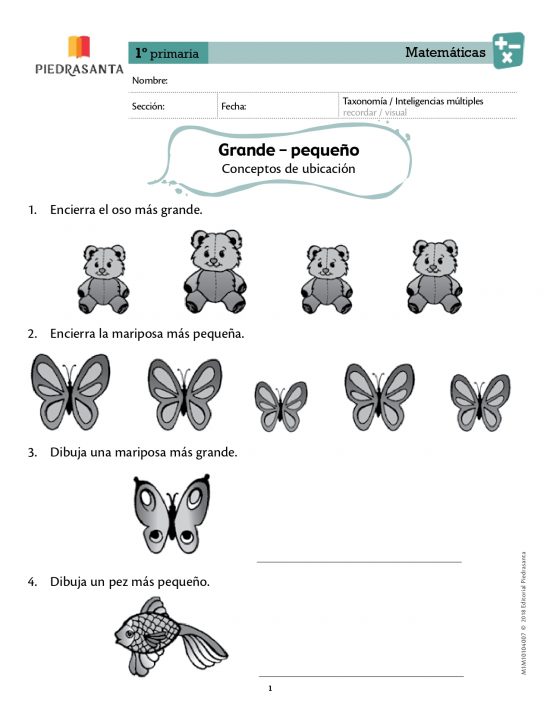 grande - pequeño