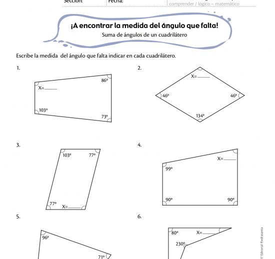 ¡A encontrar la medida del ángulo que falta!