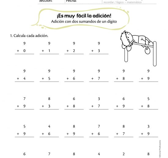 ¡Es muy fácil la adición!