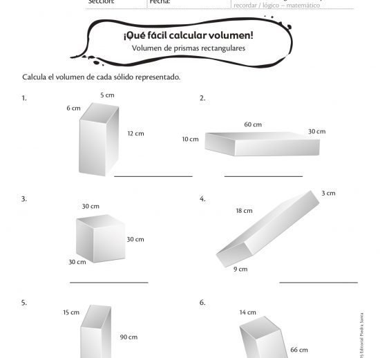 ¡Qué fácil calcular volumen!