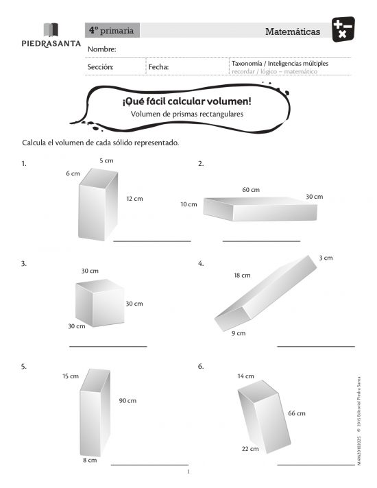 ¡Qué fácil calcular volumen!