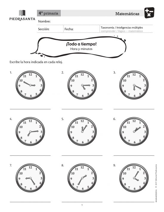 ¡Todo a tiempo!