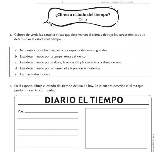 ¿Clima o estado del tiempo?