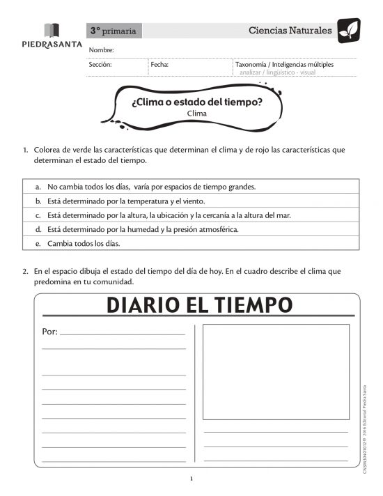 ¿Clima o estado del tiempo?