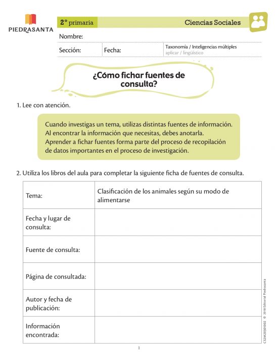 ¿Cómo fichar fuentes de consulta?