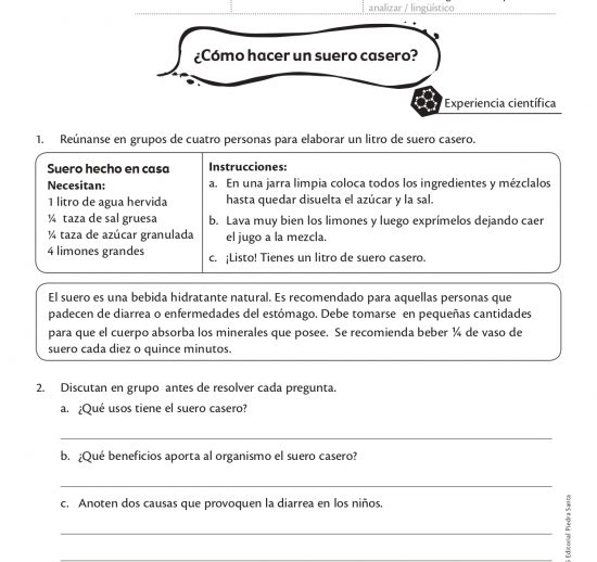 ¿Cómo hacer un suero casero?