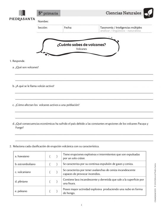 ¿Cuánto sabes de volcanes?