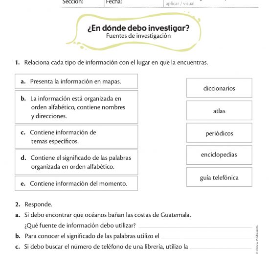 ¿En dónde debo investigar?