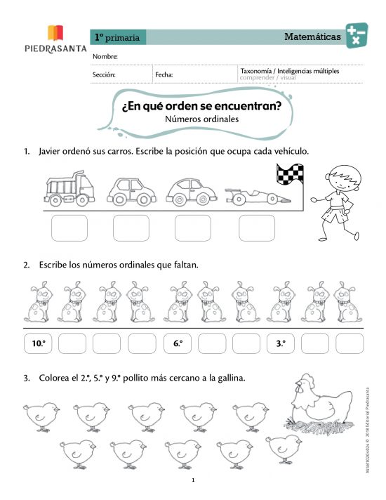 ¿En qué orden se encuentran?