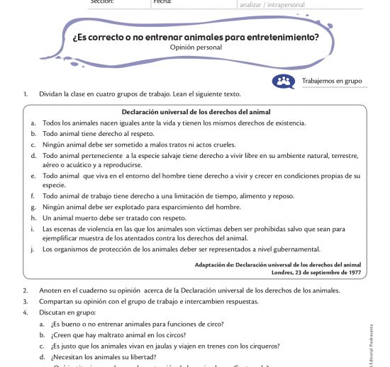 ¿Es correcto o no entrenar animales para entretenimiento?