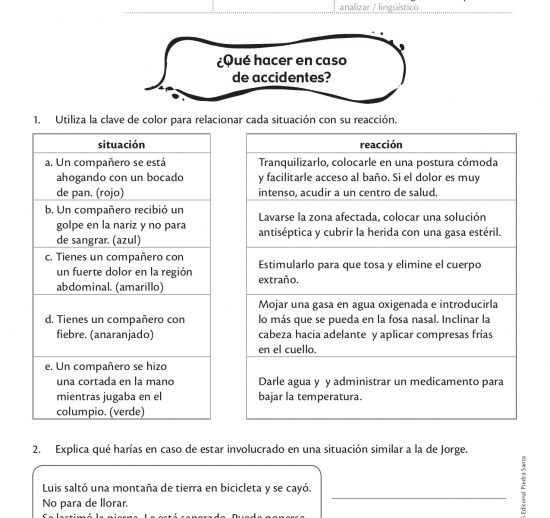 ¿Qué hacer en caso de accidentes?
