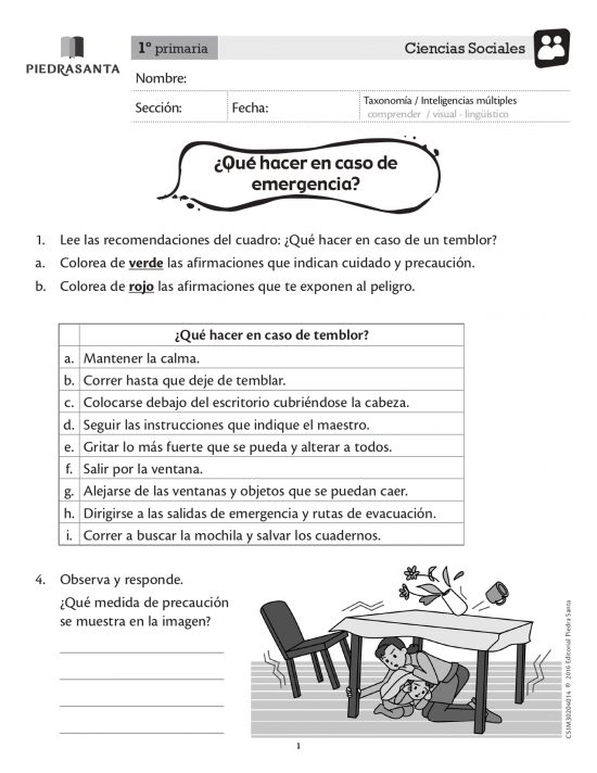 ¿Qué hacer en caso de emergencia?