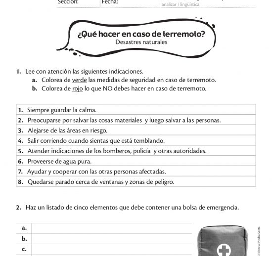 ¿Qué hacer en caso de terremoto?