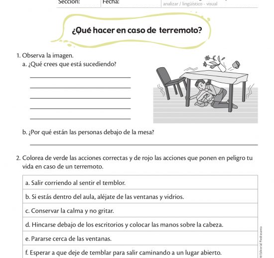 ¿Qué hacer en un terremoto?