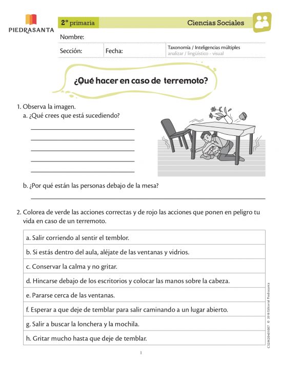 ¿Qué hacer en un terremoto?