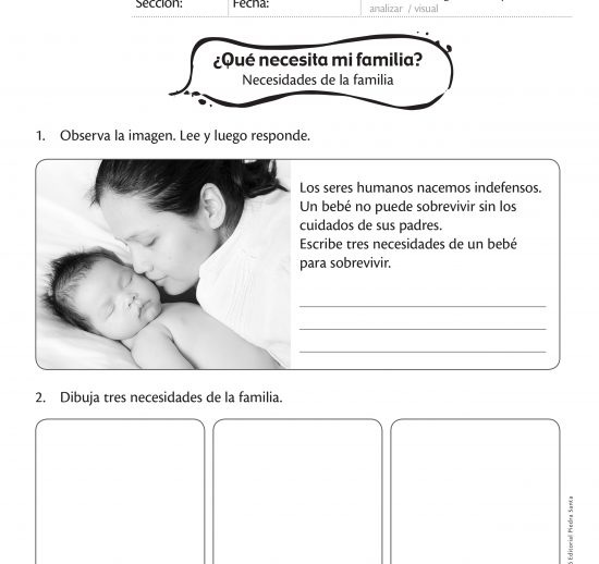 ¿Qué necesita mi familia?