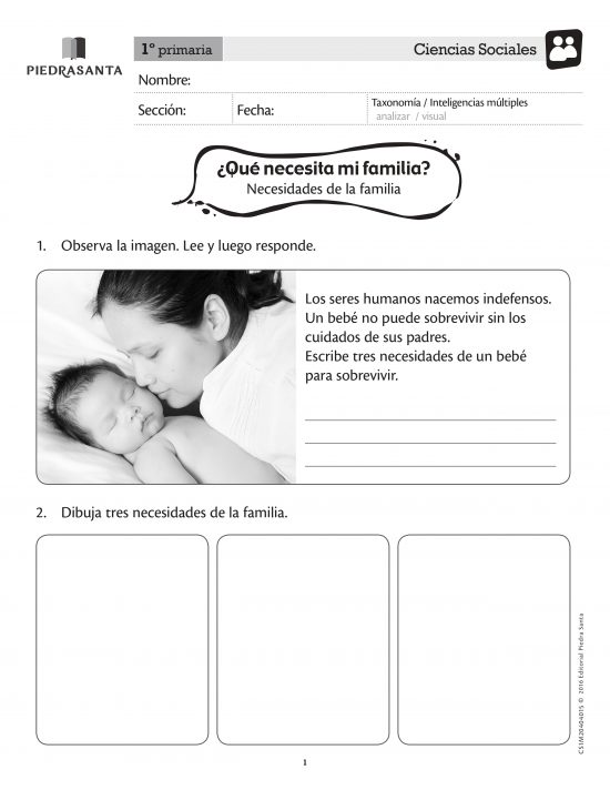 ¿Qué necesita mi familia?