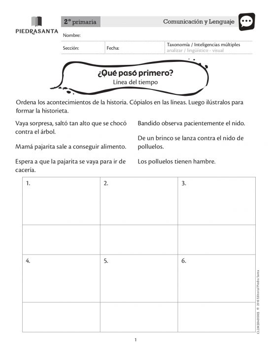 ¿Qué pasó primero?